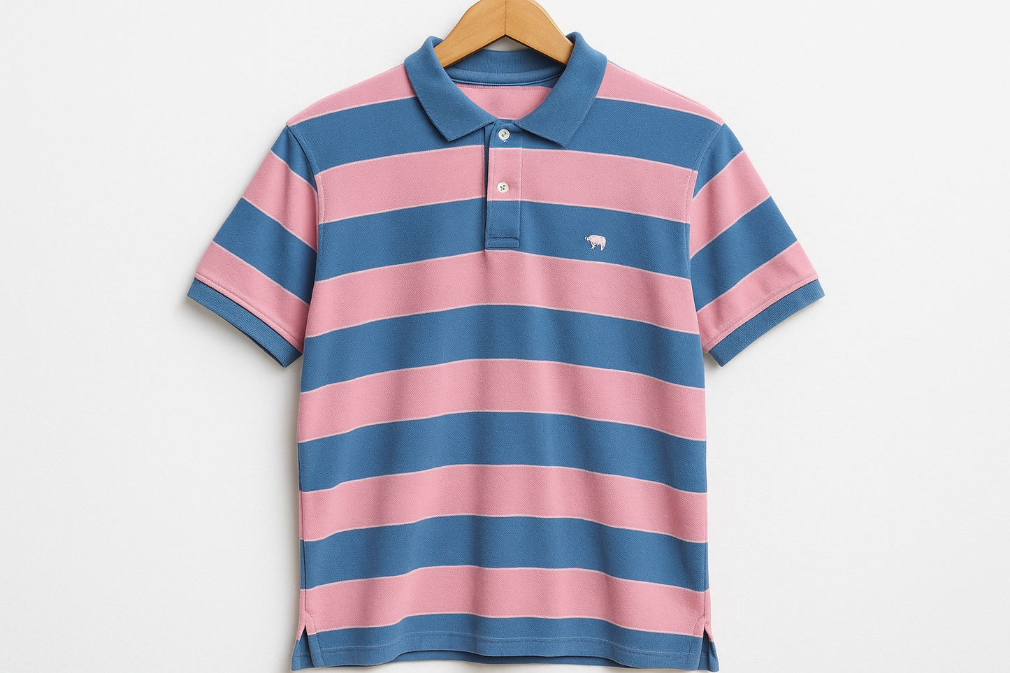 Polo rayado en gancho con logo