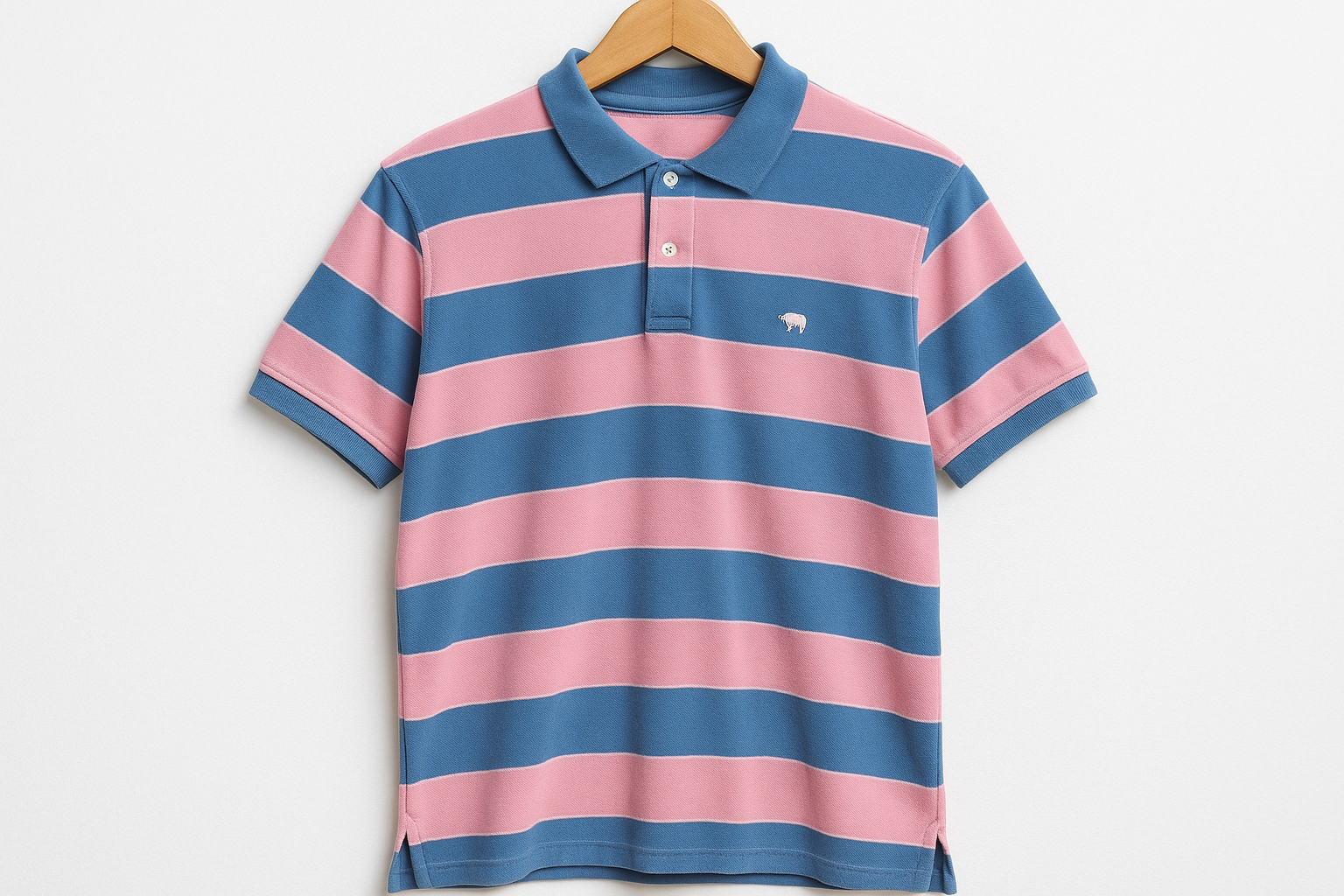 Polo rayado en gancho con logo