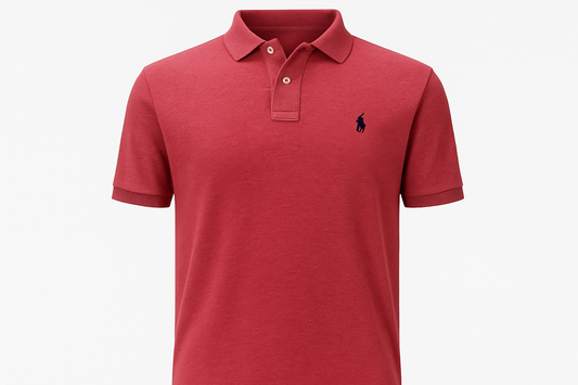 Polo rojo ghost mannequin