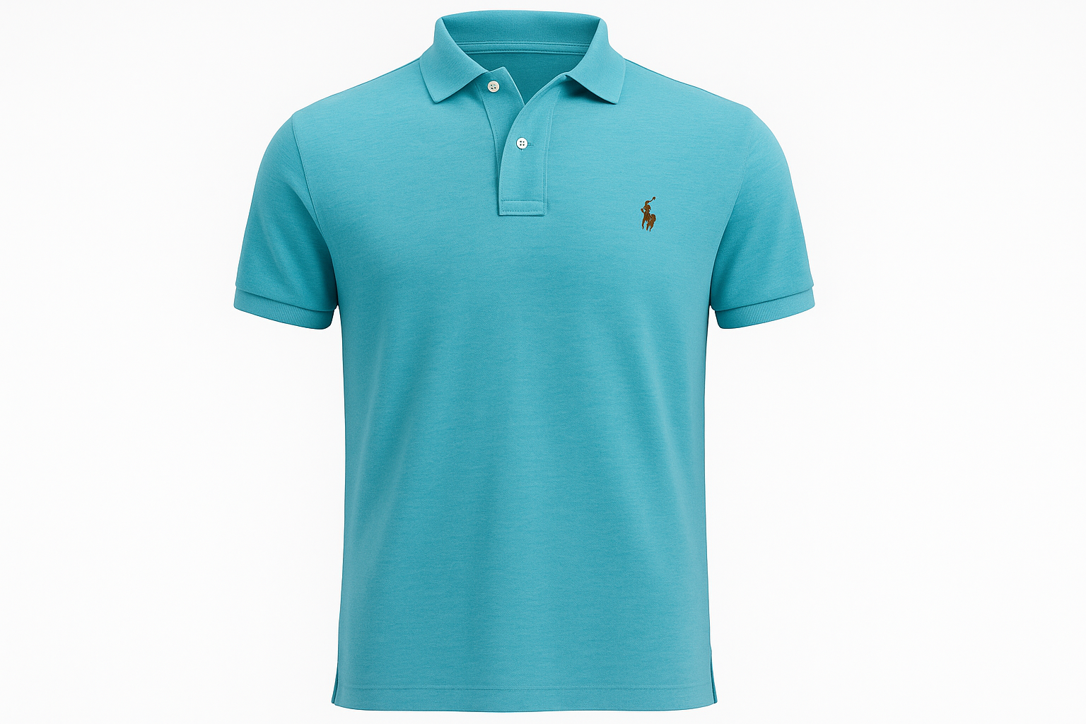 Polo turquesa ghost mannequin