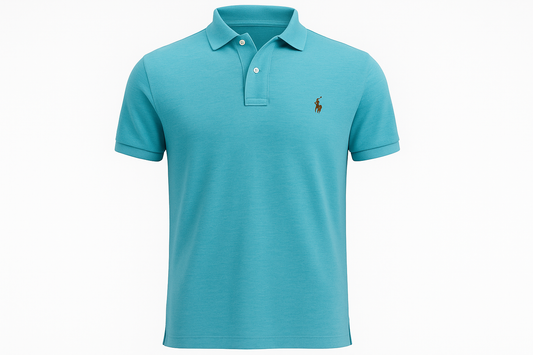 Polo turquesa ghost mannequin