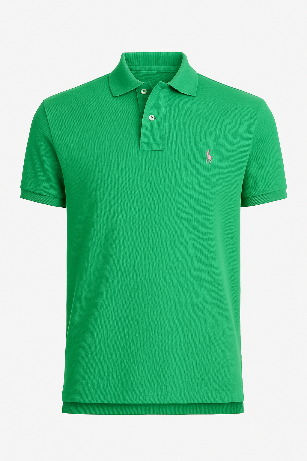 Polo Verde Ghost Mannequin - Logo Lila Claro