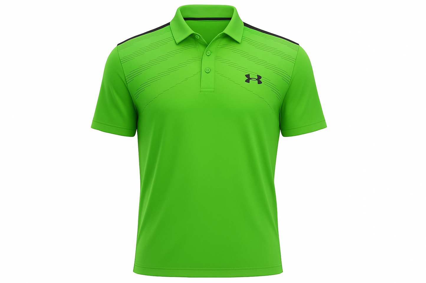 Polo verde Under Armour ghost mannequin