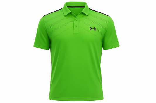 Polo verde Under Armour ghost mannequin