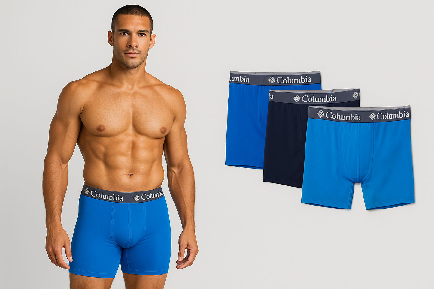 Portada atractiva con modelo y 3 pack - estilo banner