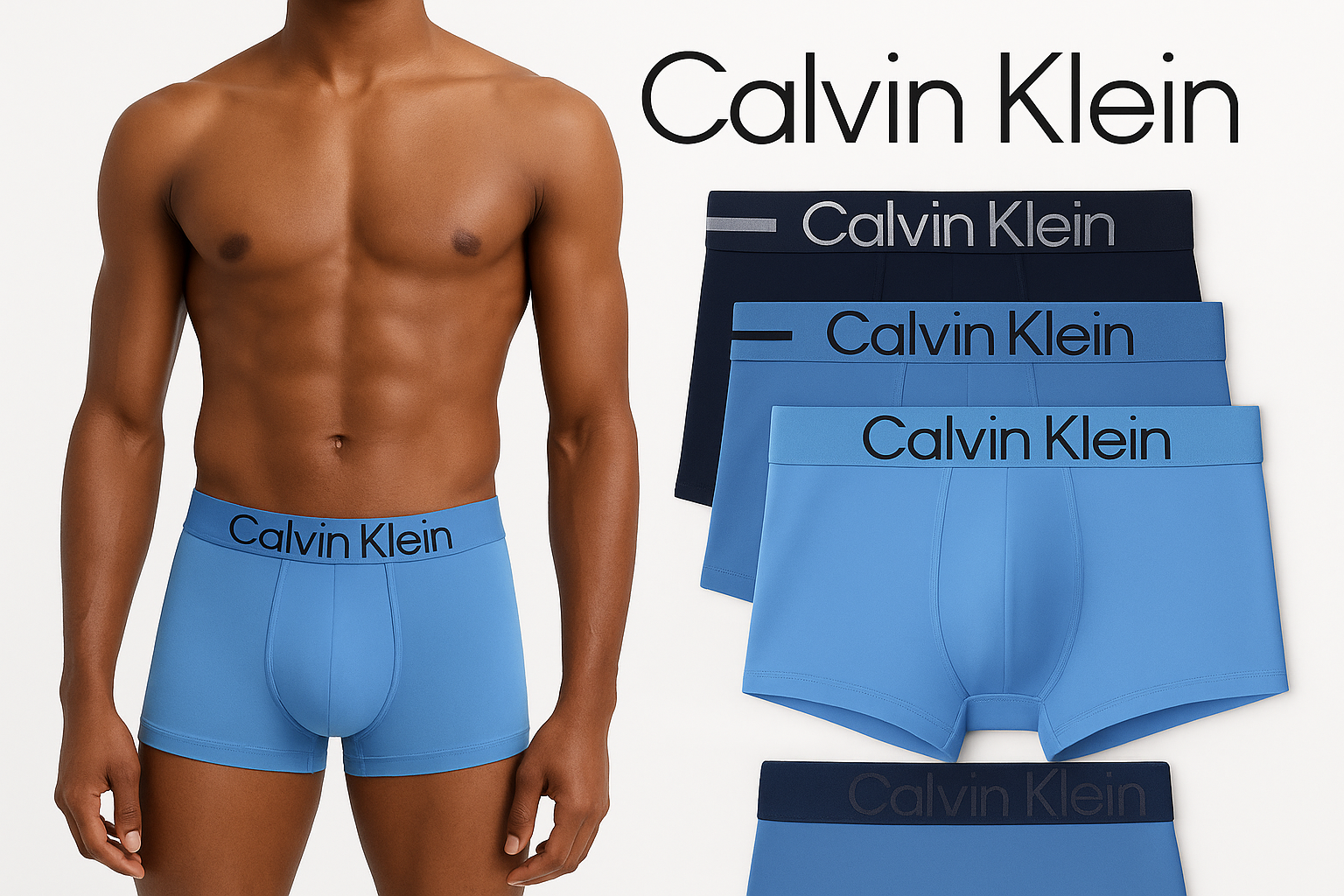 Portada con modelo central rodeado del producto