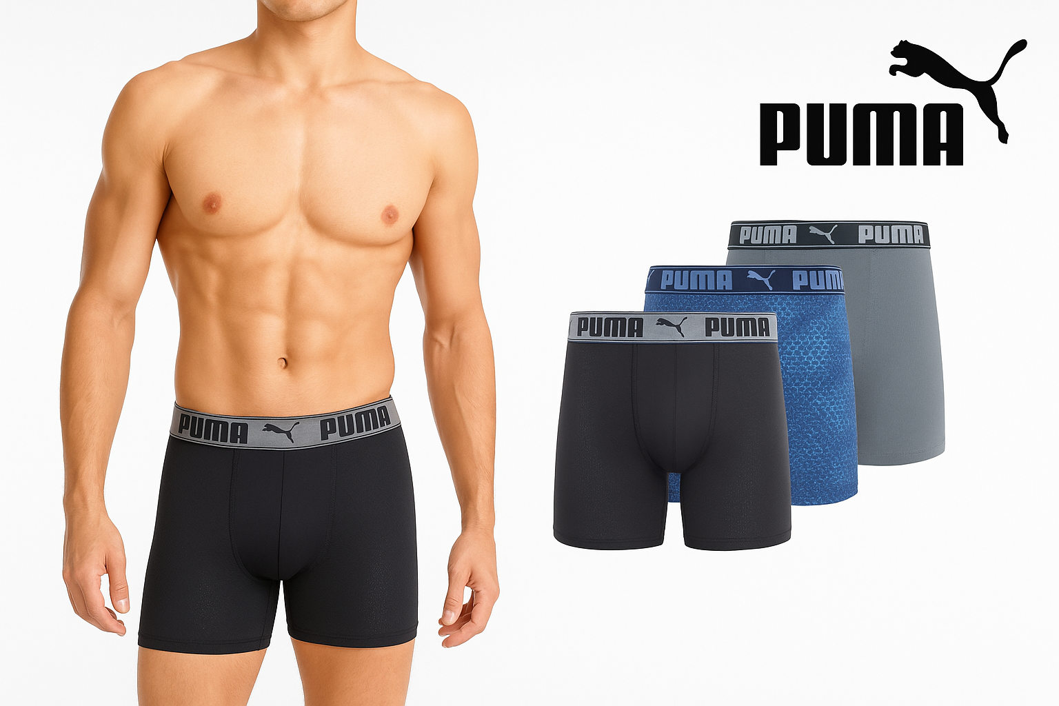 Portada con modelo central rodeado del producto