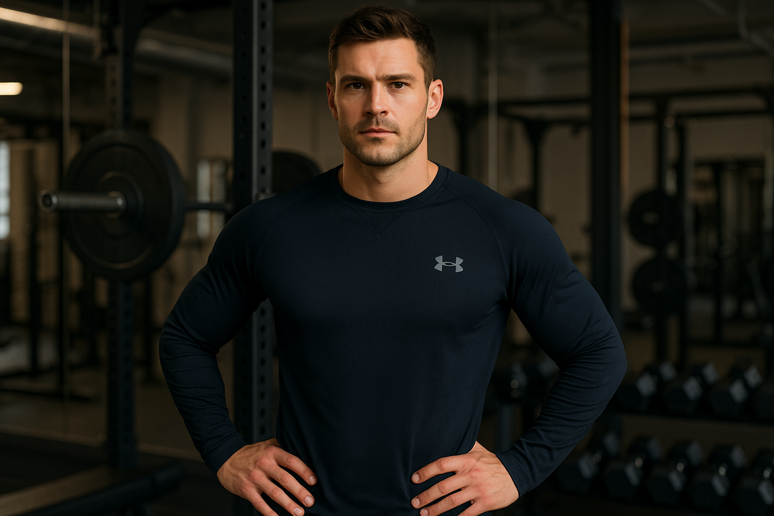 Pose Confiada en Gimnasio