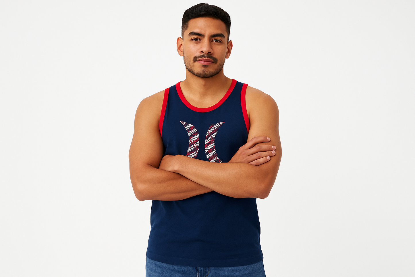 Pose relajada con brazos cruzados