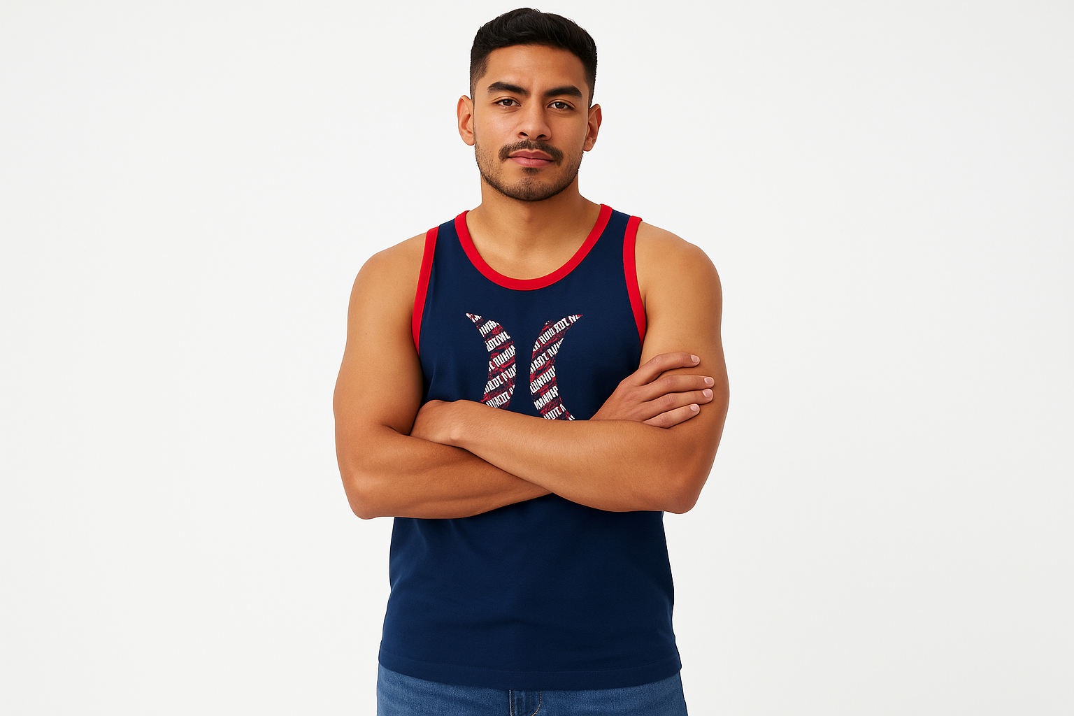 Pose relajada con brazos cruzados