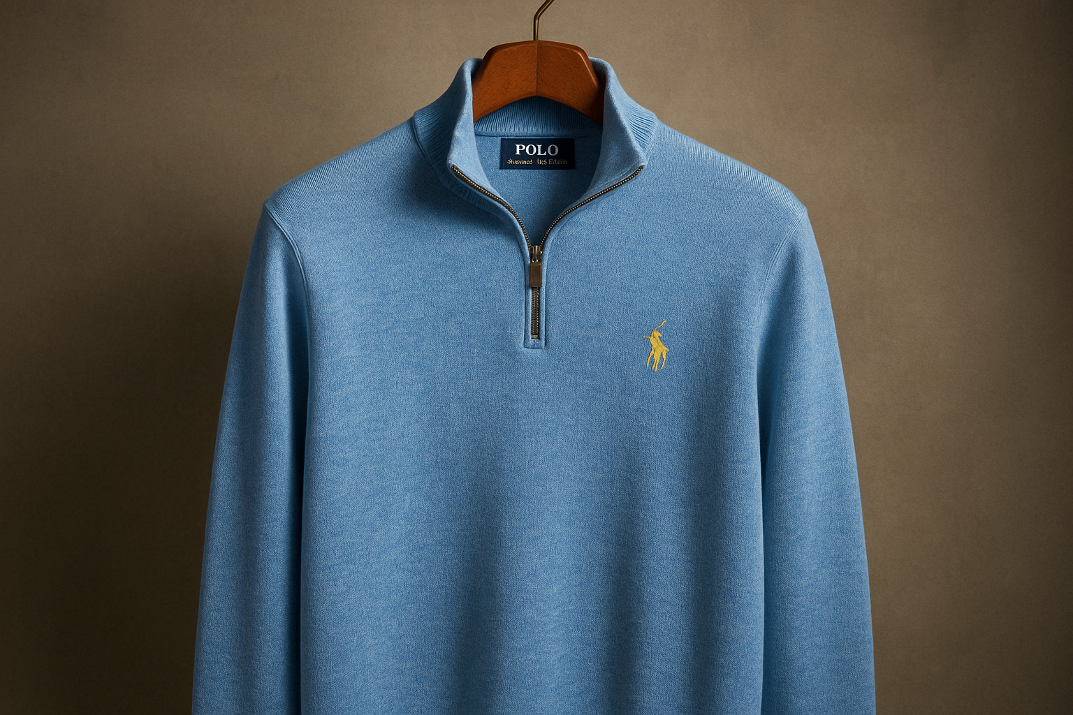 Presentación quarter-zip elegante