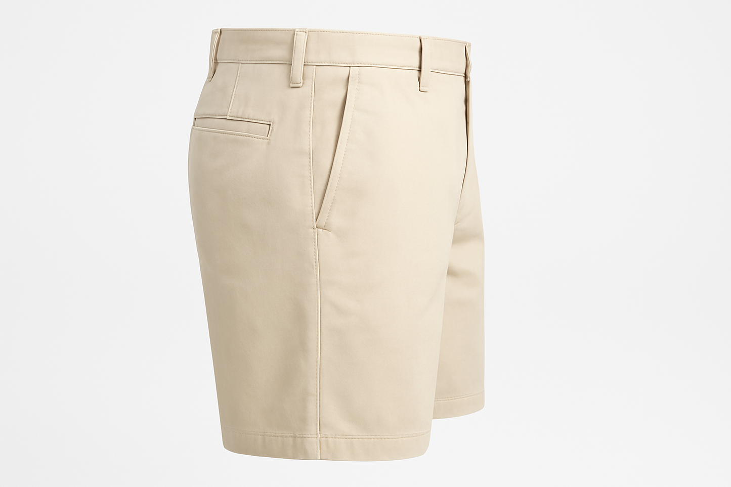 Short casual color #d8d7c1 - Vista lateral