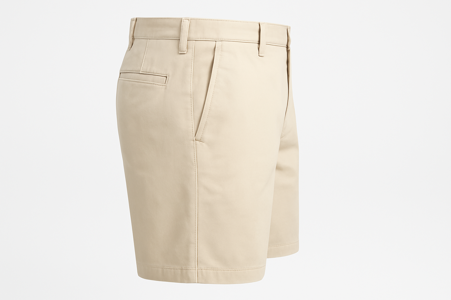 Short casual color #d8d7c1 - Vista lateral