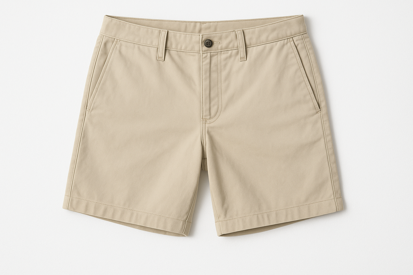 Short casual color #d8d7c1 - Vista plana