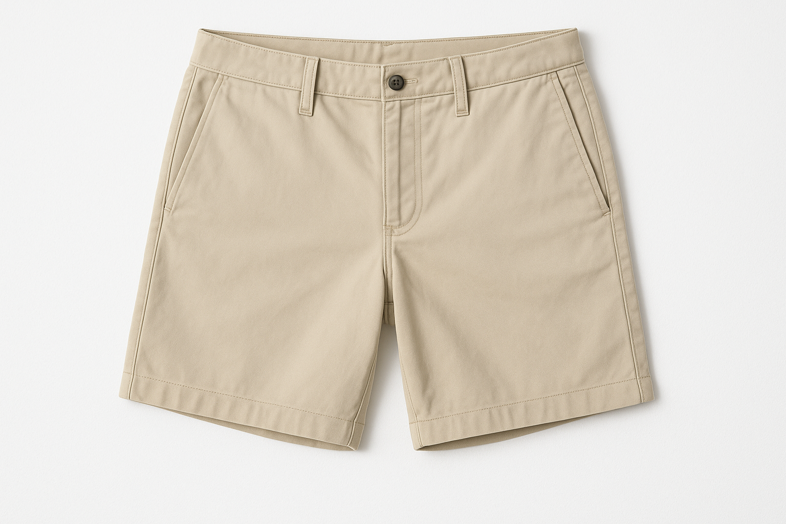 Short casual color #d8d7c1 - Vista plana