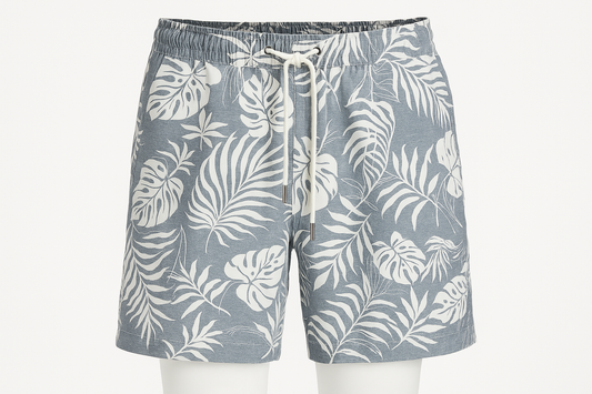 Short de baño tropical ghost mannequin
