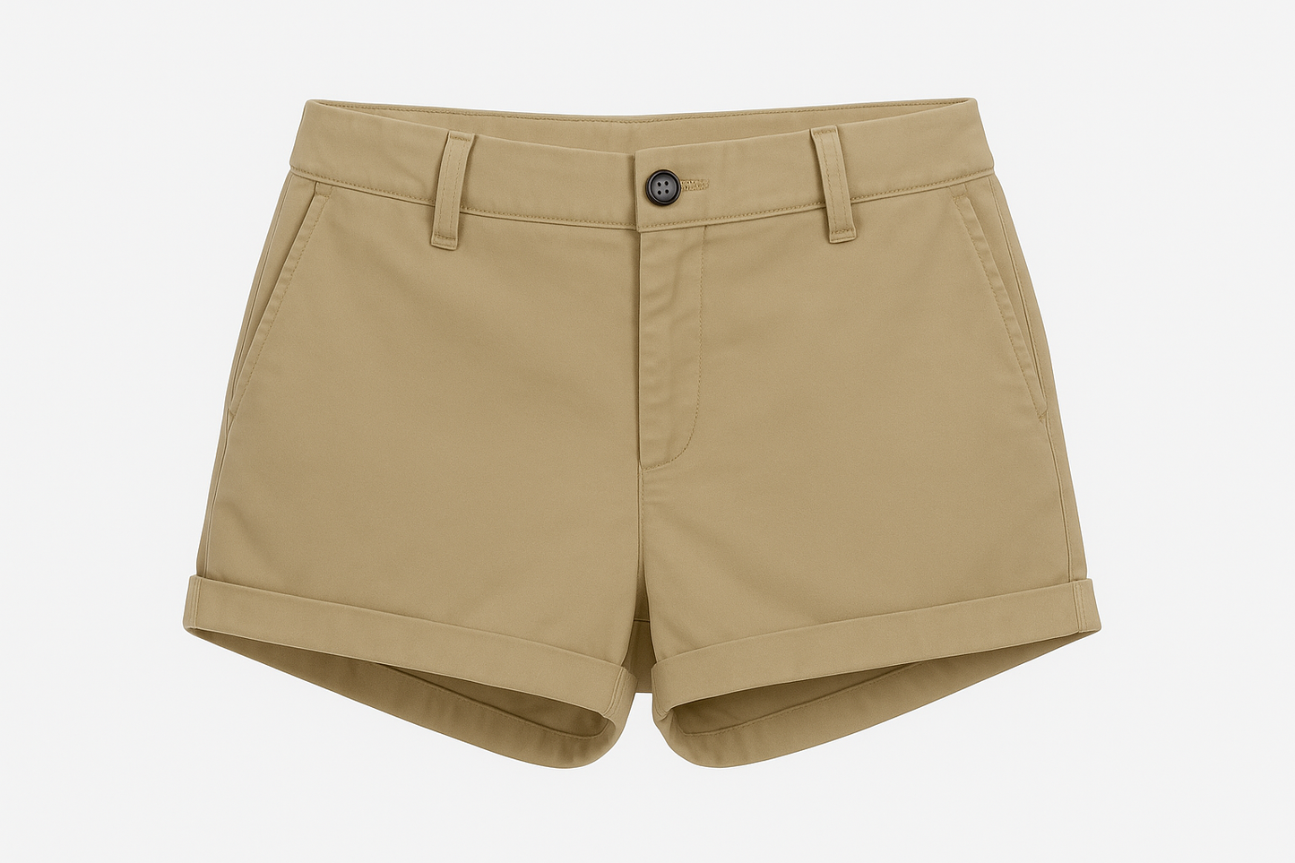 Short kaki mujer ghost mannequin