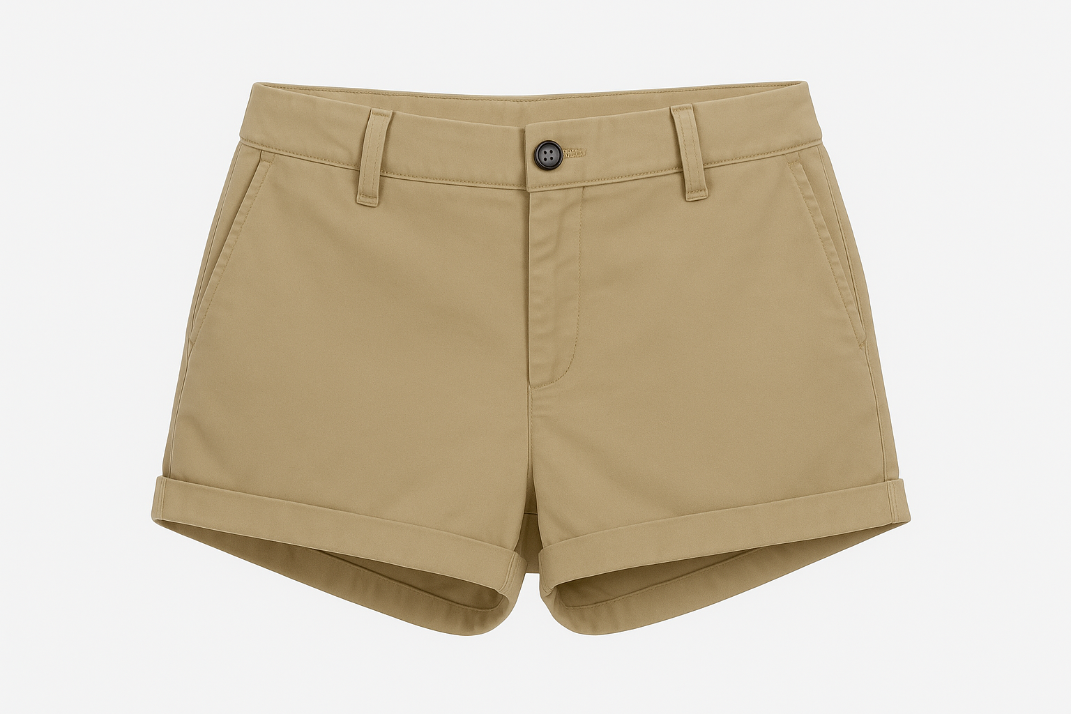 Short kaki mujer ghost mannequin