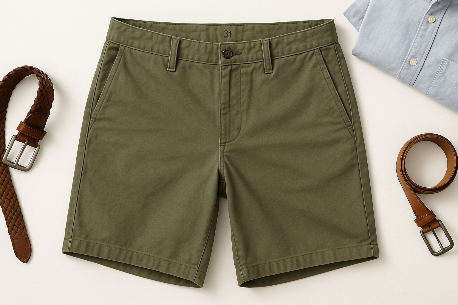 Short Verde Oliva Lifestyle Sin Logo