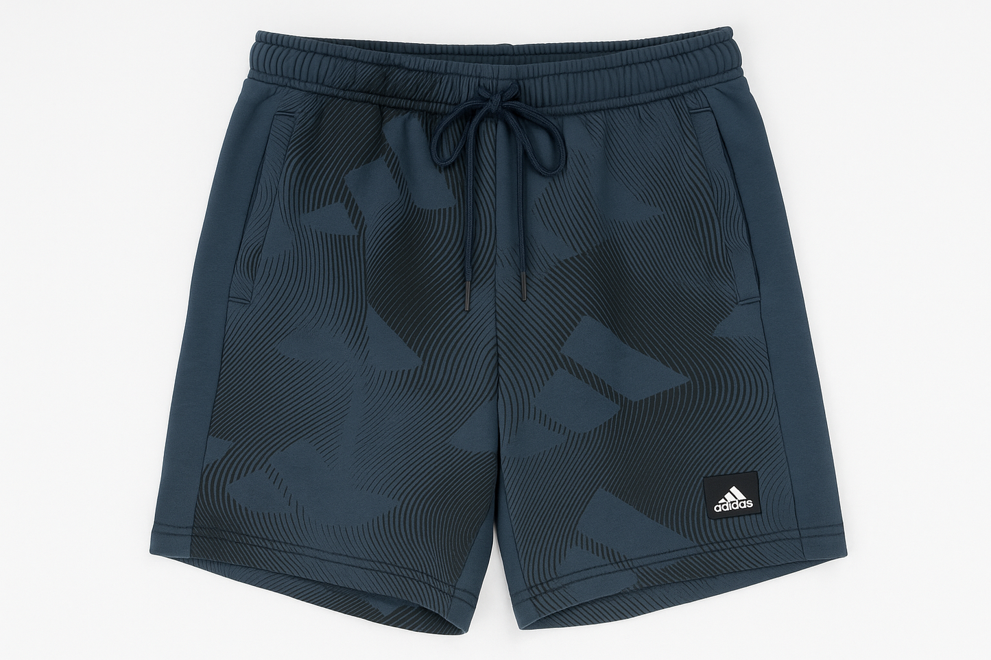 Shorts Adidas azules - Vista frontal plana