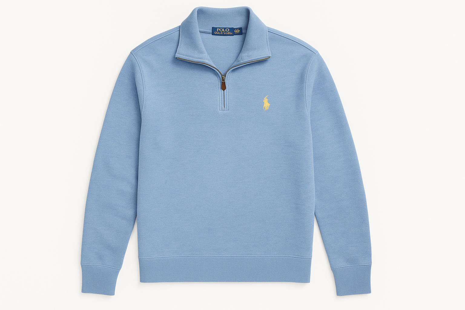 Suéter quarter-zip celeste - producto