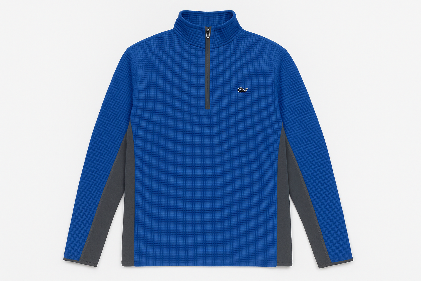 Suéter Vineyard Vines azul waffle - Vista frontal plana