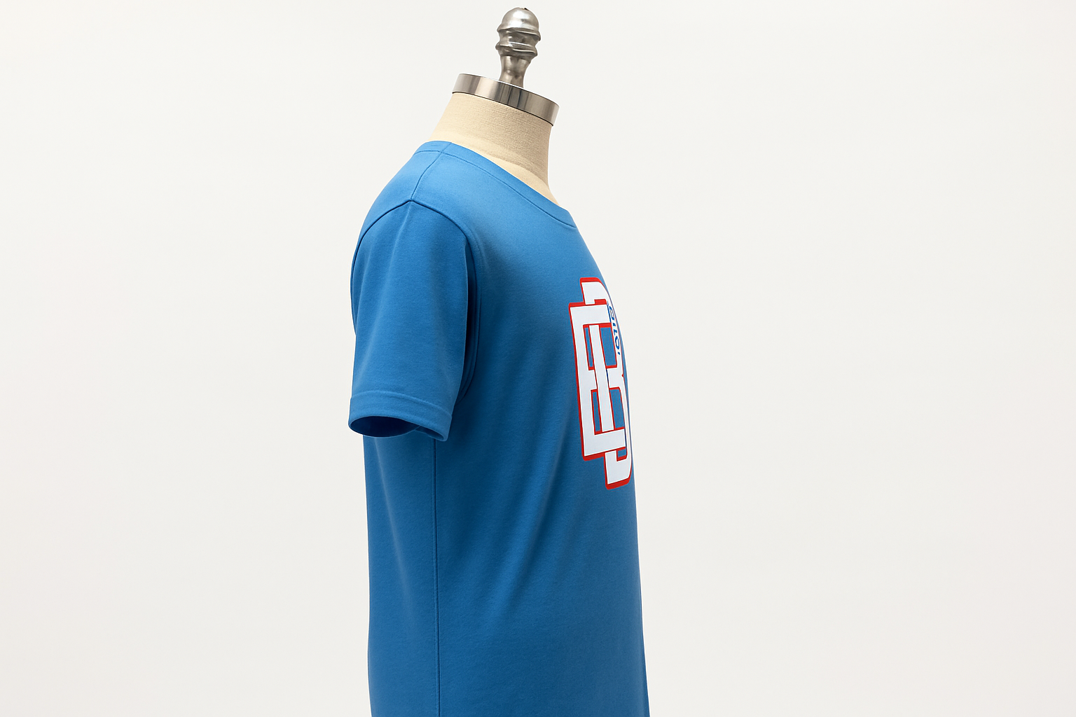 Vista de perfil - Camiseta azul