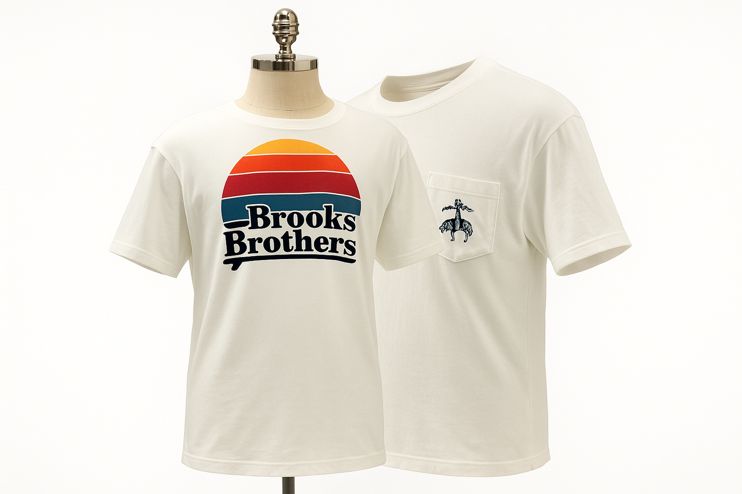 Vista en ángulo tres cuartos - Camiseta Brooks Brothers