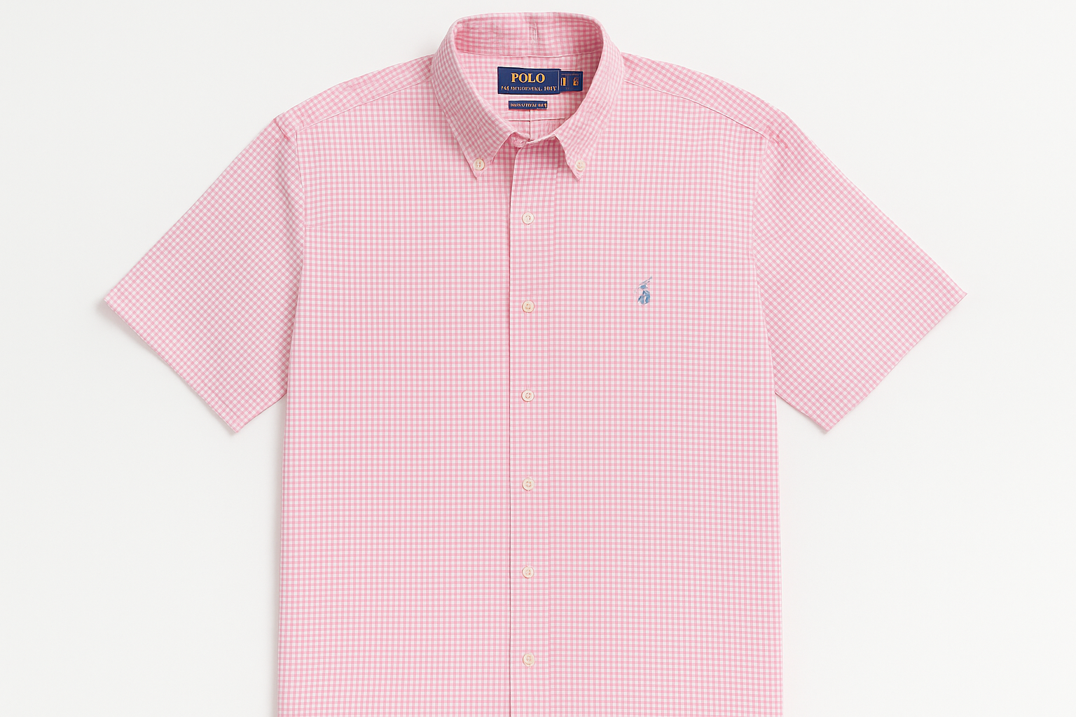 Vista flat lay de la camisa manga corta