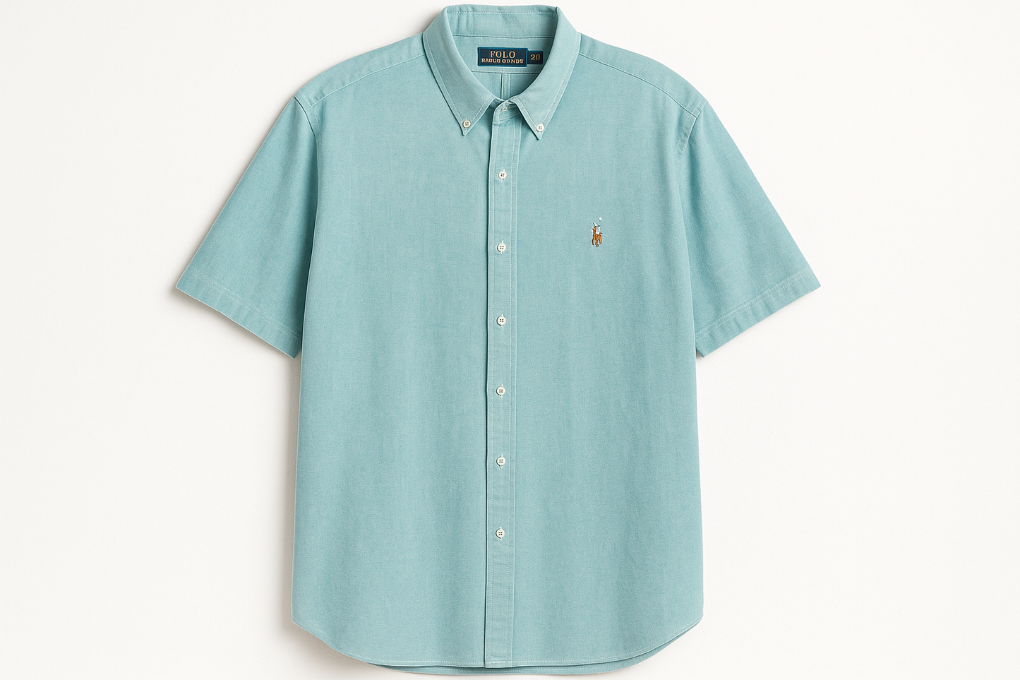 Vista frontal camisa turquesa claro XLT
