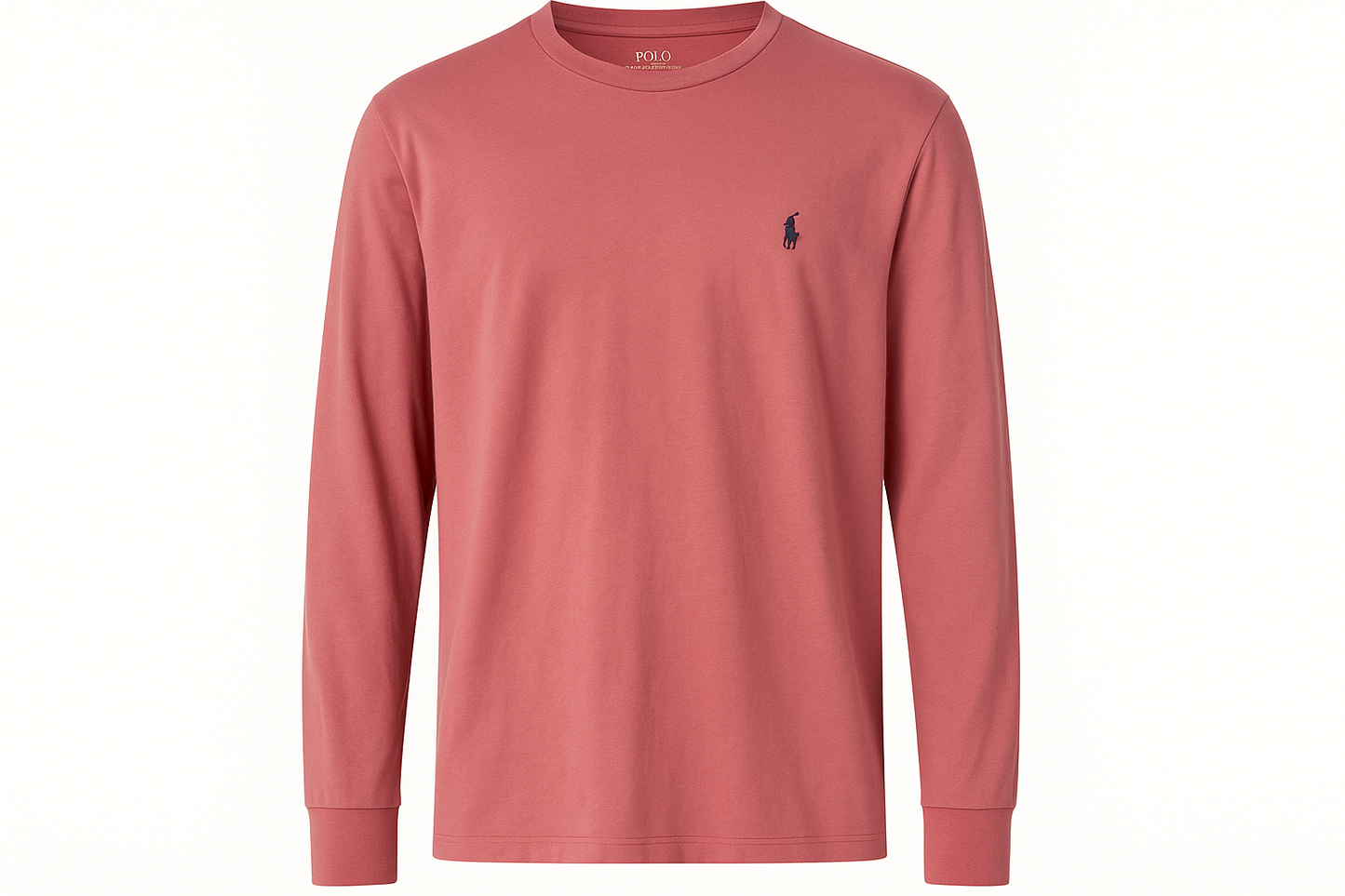 Vista frontal con logo azul navy