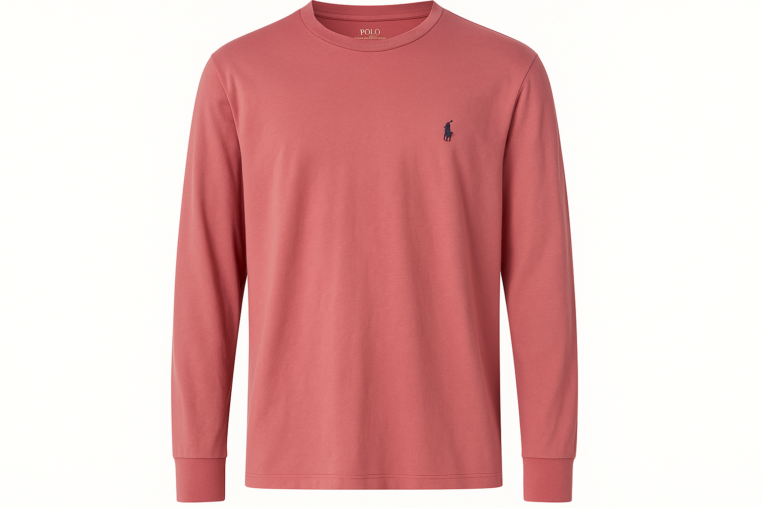 Vista frontal con logo azul navy