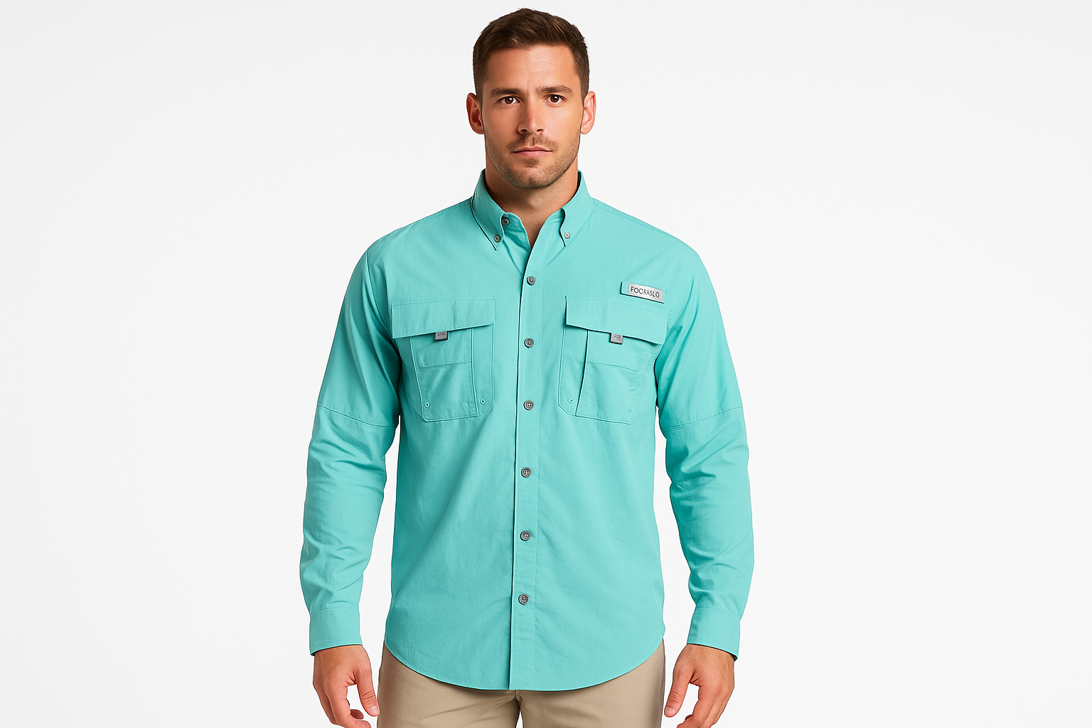 Vista frontal con modelo