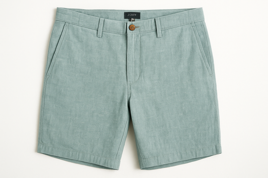 Vista frontal con textura lino e hilos blancos