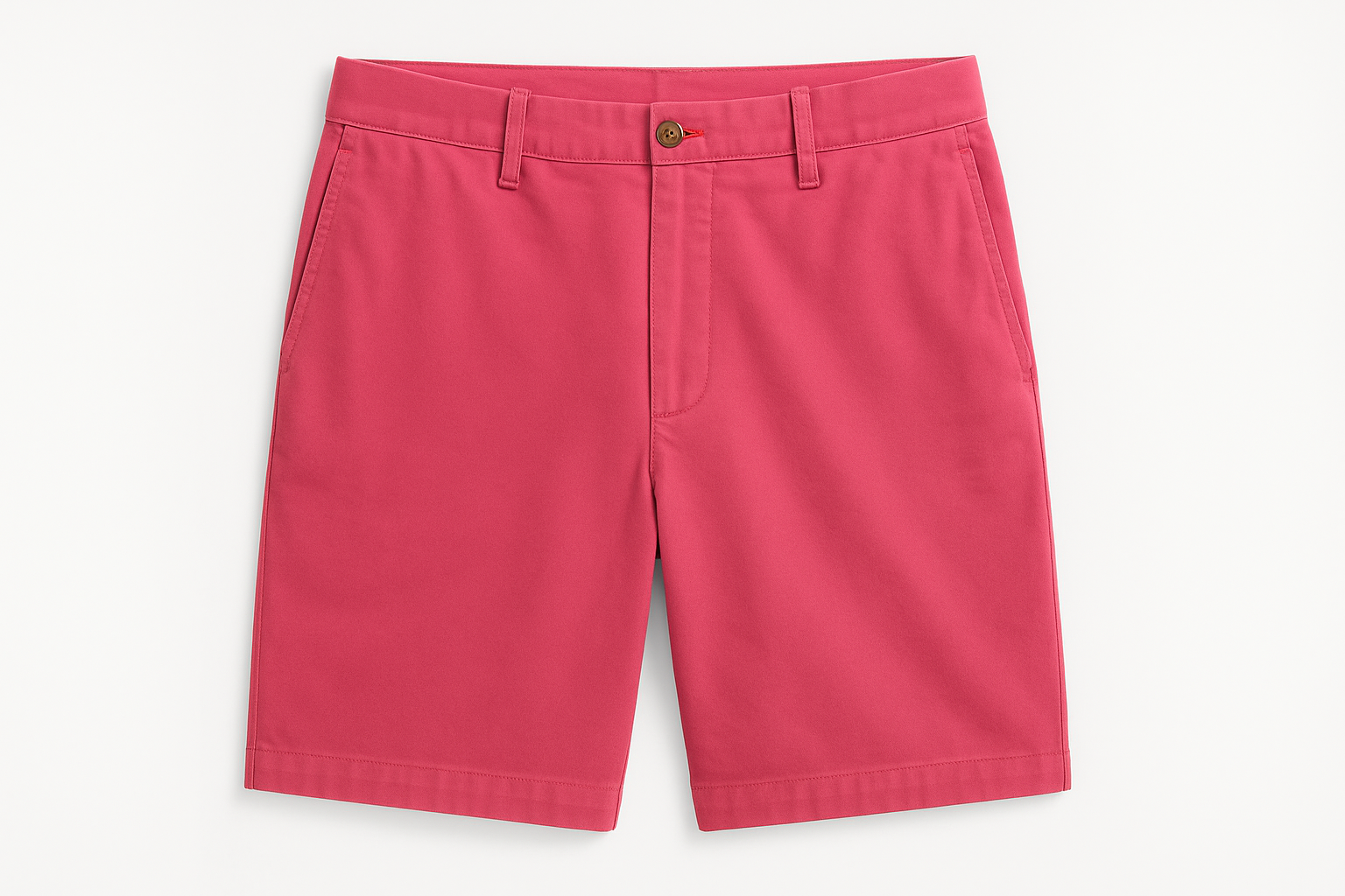 Vista frontal del short Polo Ralph Lauren color #e34d69, sin logo en el frente