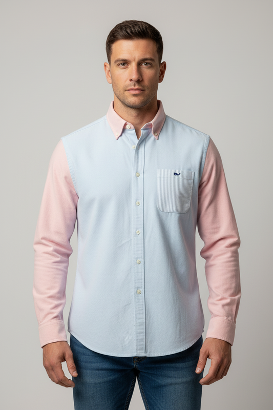 Camisa de botones Vineyard Vines 🐳 Oxford con franjas multicolor Talla M Entalle Slim Fit