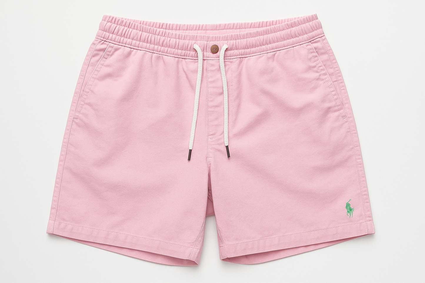 Vista frontal plana - con logo verde y cordón