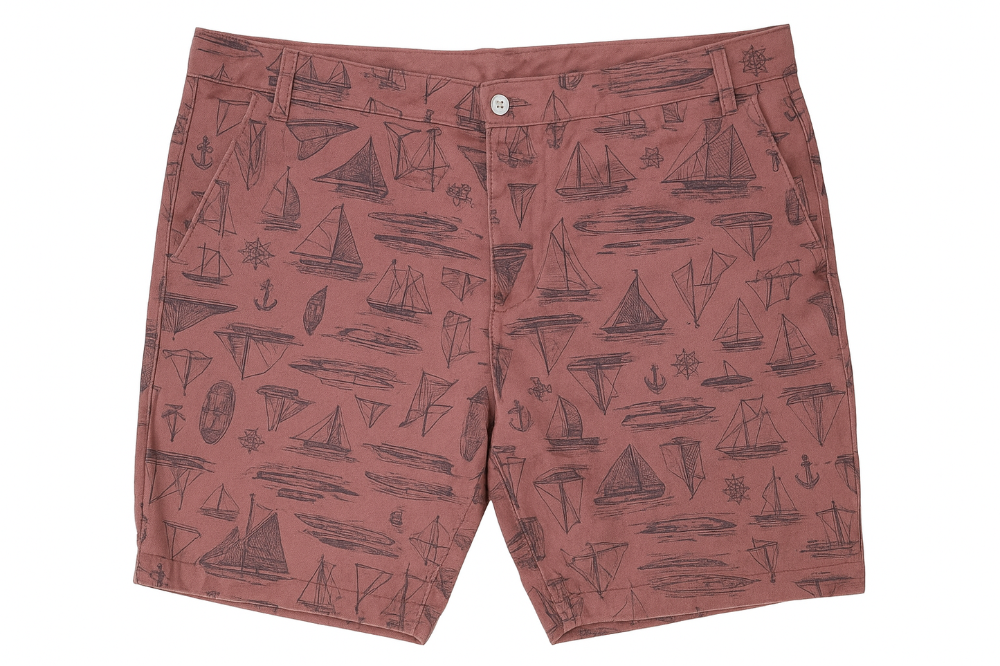 Vista frontal plana - largo exacto con patrón náutico