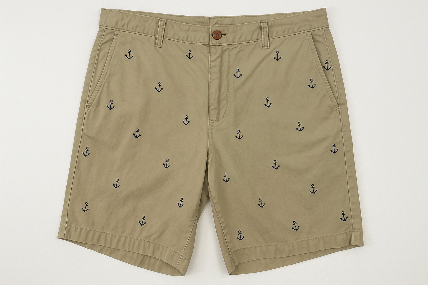 Vista frontal plana - largo exacto con patrón náutico