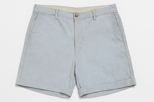 Vista frontal plana - largo exacto con rayas