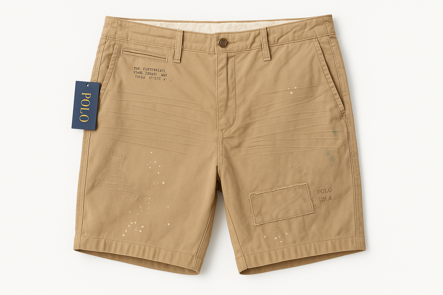 Vista frontal plana - pieza nueva con parches