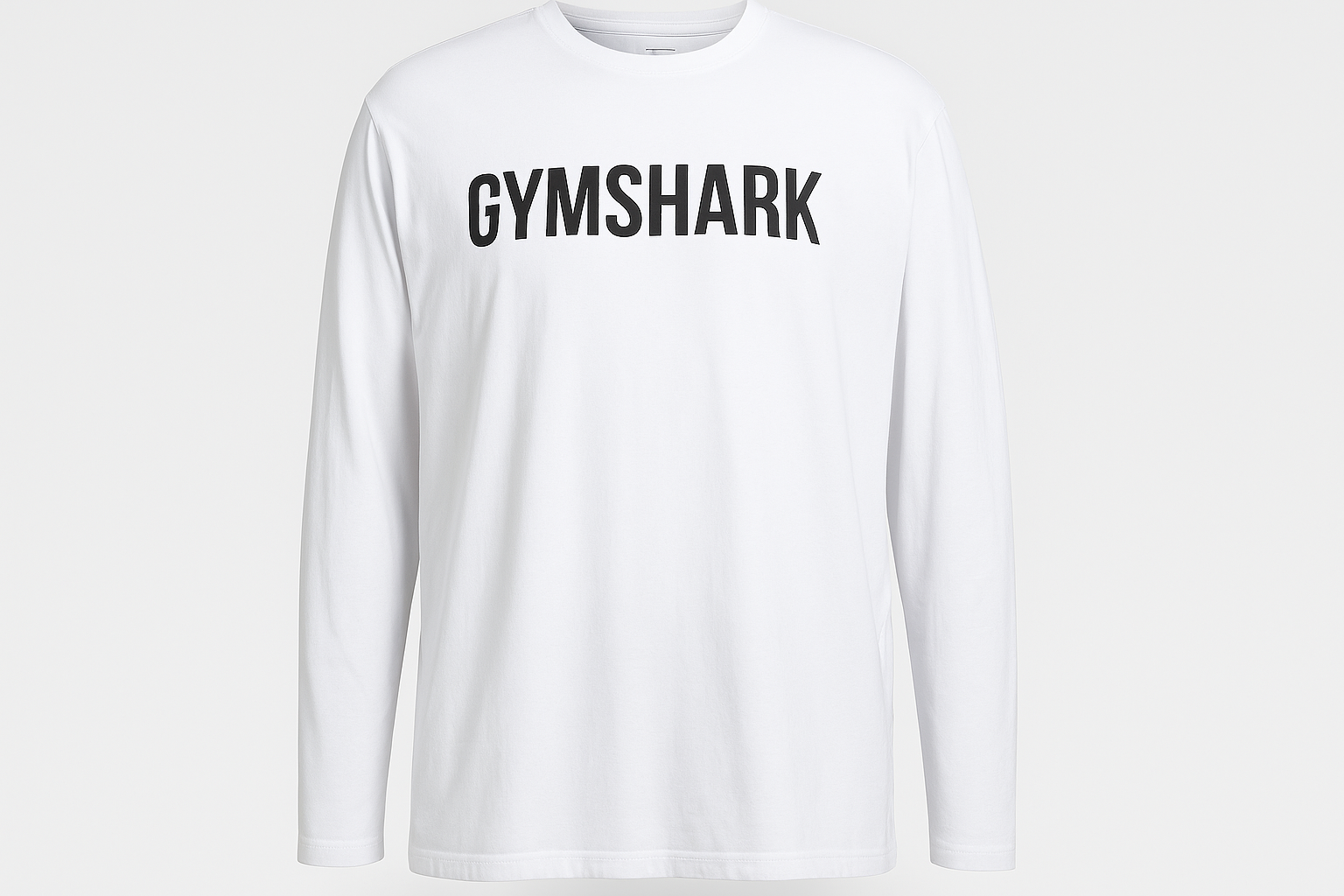 Vista frontal - solo logo "GYMSHARK" en el centro
