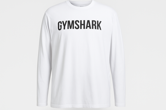 Vista frontal - solo logo "GYMSHARK" en el centro