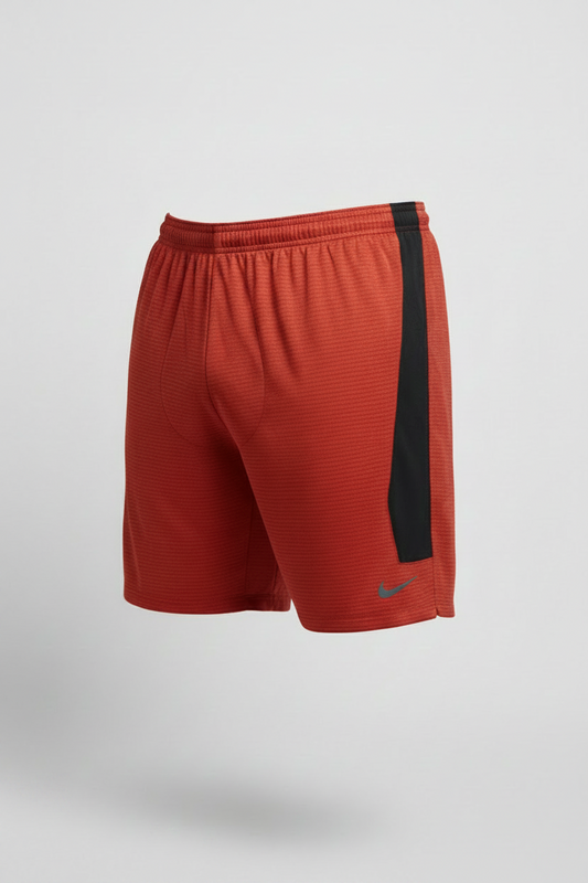Short Deportivo Nike ✔️ Tela performance rojo con diseño de rayas en color negro talla XL