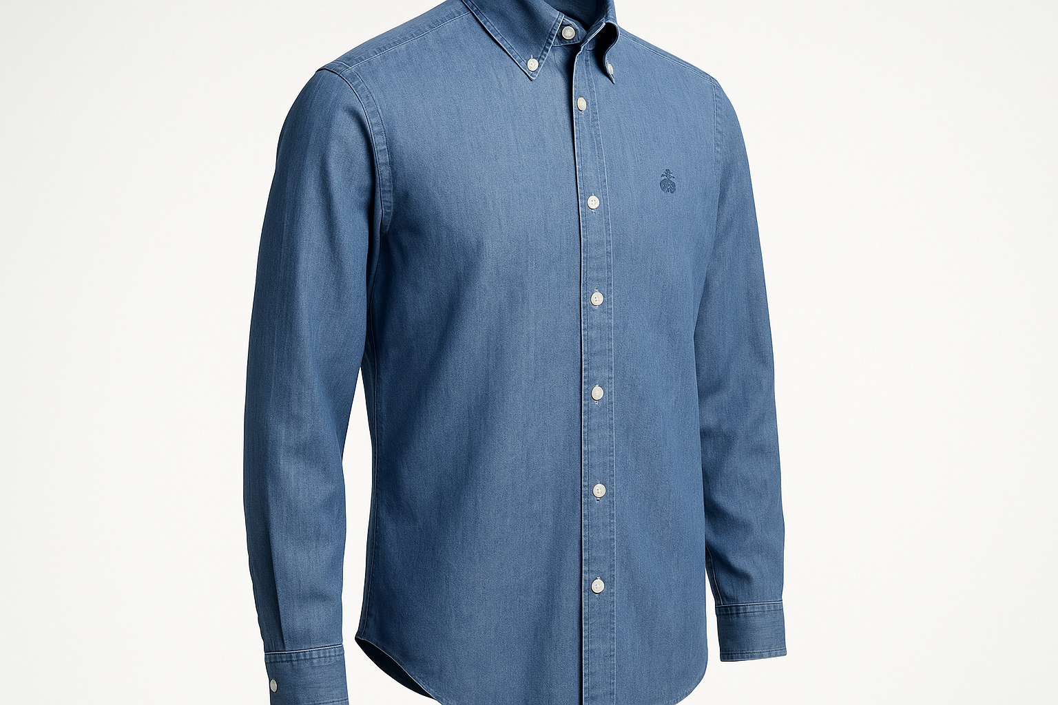 Vista lateral camisa Brooks Brothers denim