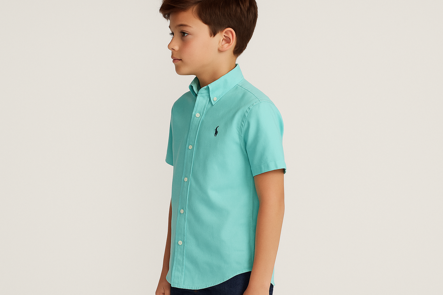 Vista lateral del niño