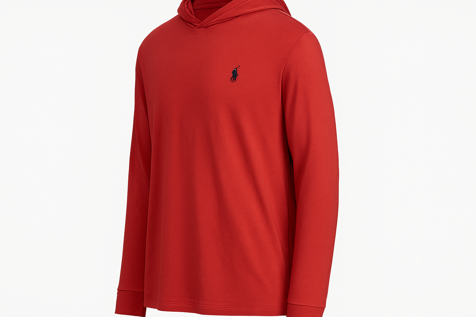 Vista lateral derecha de la camiseta con capucha