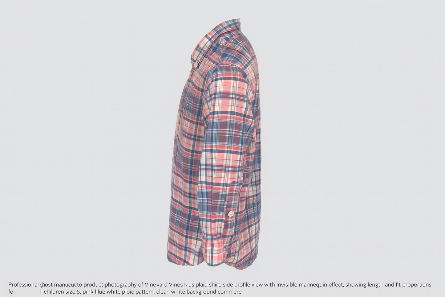 Vista lateral ghost mannequin