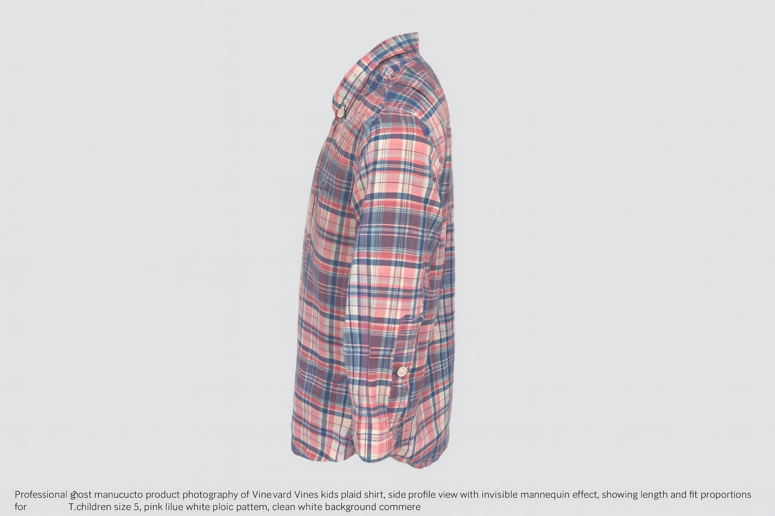 Vista lateral ghost mannequin