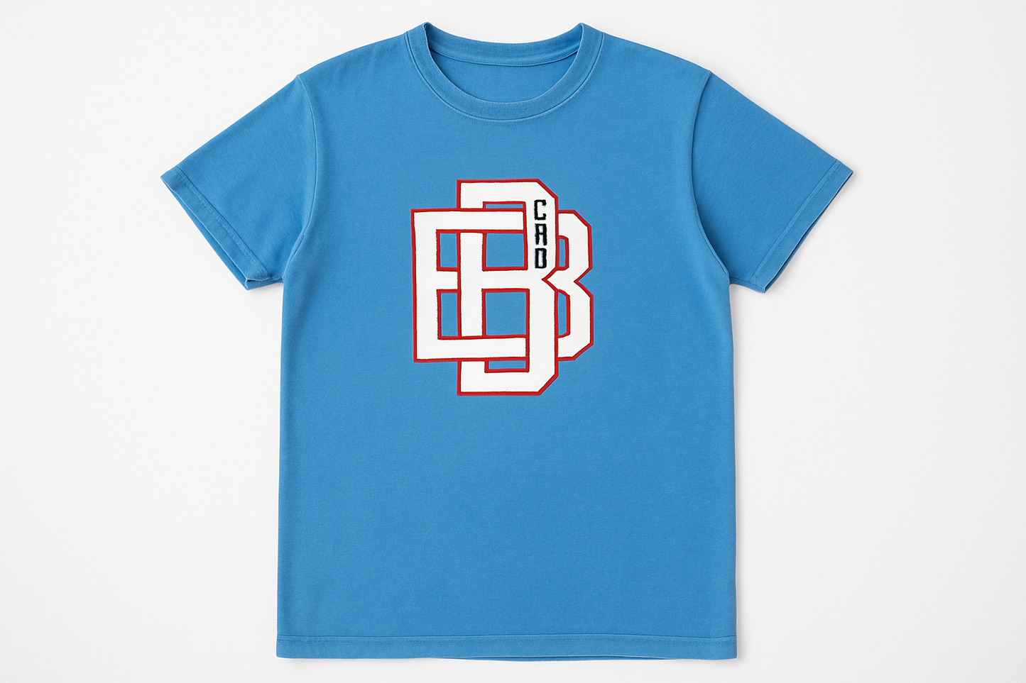 Vista plana (flat lay) - Camiseta azul